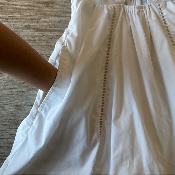Abercrombie & Fitch Cutout Poplin Mini Dress, White - Picture 6 of 16